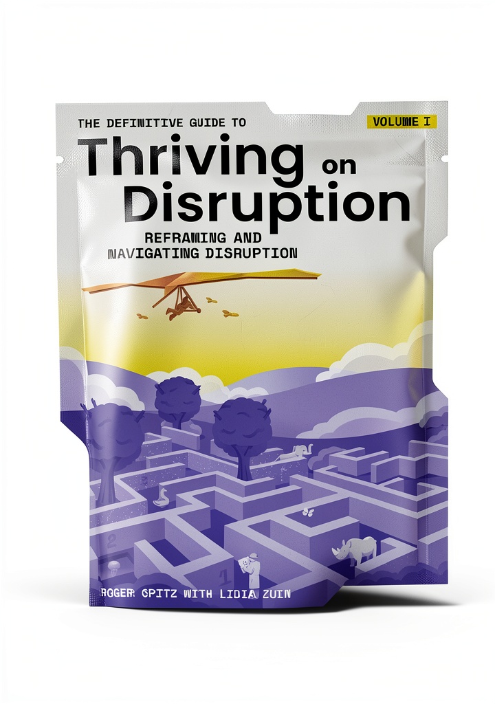 'Disruptive Futures Institute Kindle book on a tablet screen'