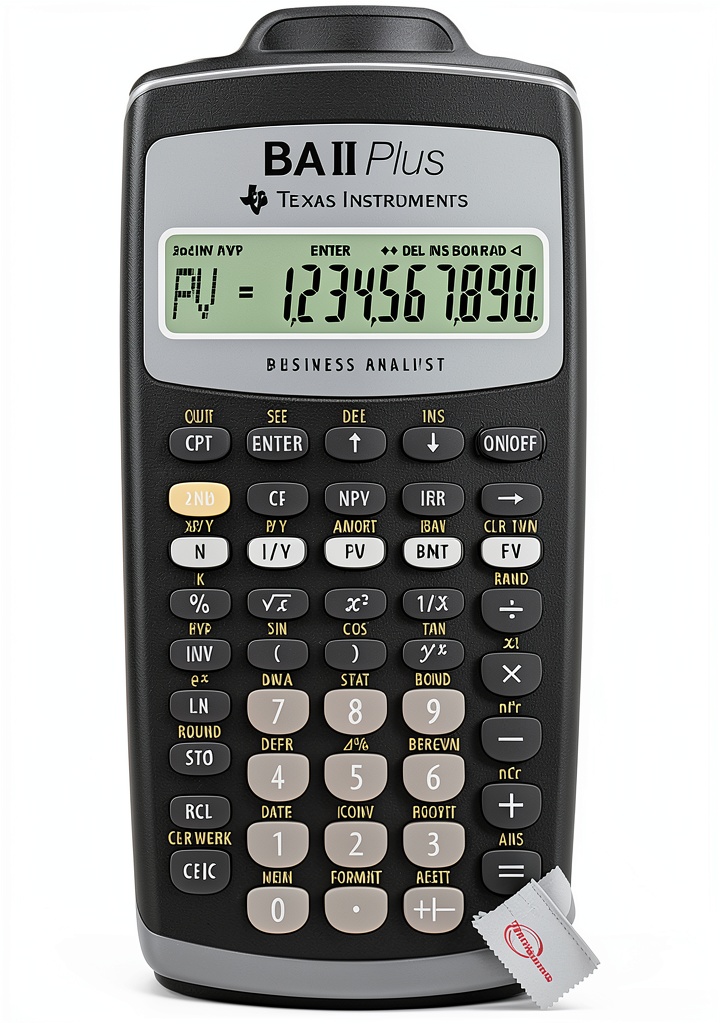 TI-BA II PLUS calculator being used in a classroom setting