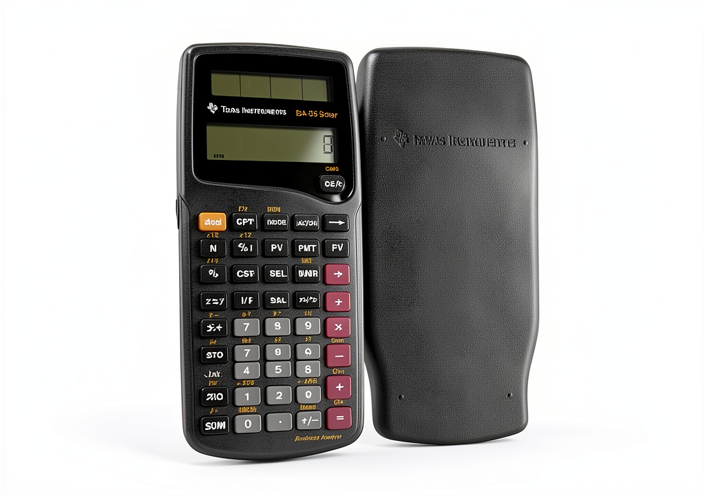BA-35 calculator on a desk with sunlight
