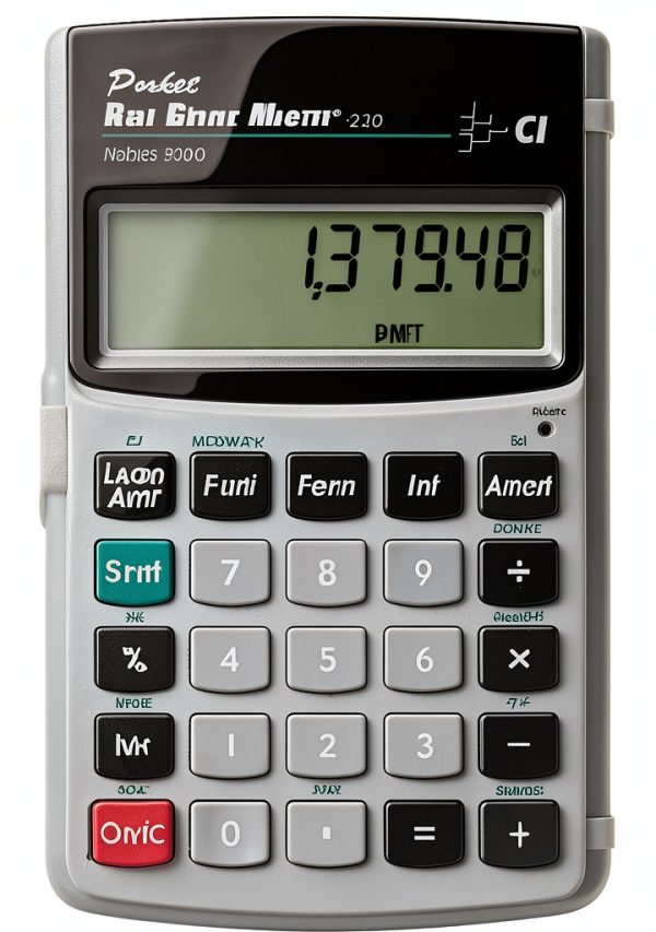 Financial Calculator Calculated 3400 LCD Silver-0