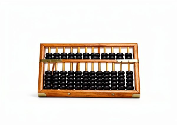 Chinese Wooden Abacus LittleTiger Vintage Fengshui 9.5x4x0.91in-8