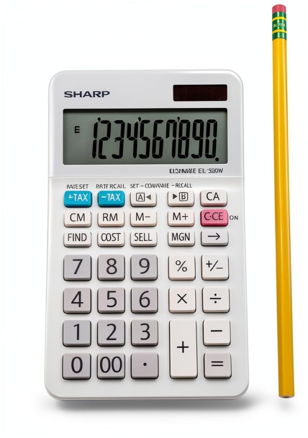 Sharp Financial Calculator EL330WB with Large LCD and Cost Margin Keys-4