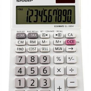 Sharp Financial Calculator EL330WB with Large LCD and Cost Margin Keys-0