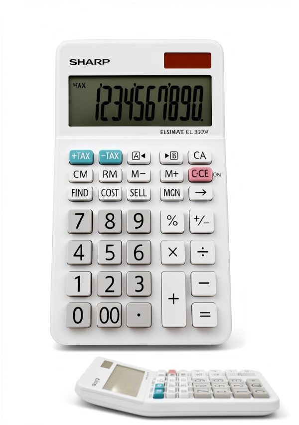 Sharp Financial Calculator EL330WB with Large LCD and Cost Margin Keys-2