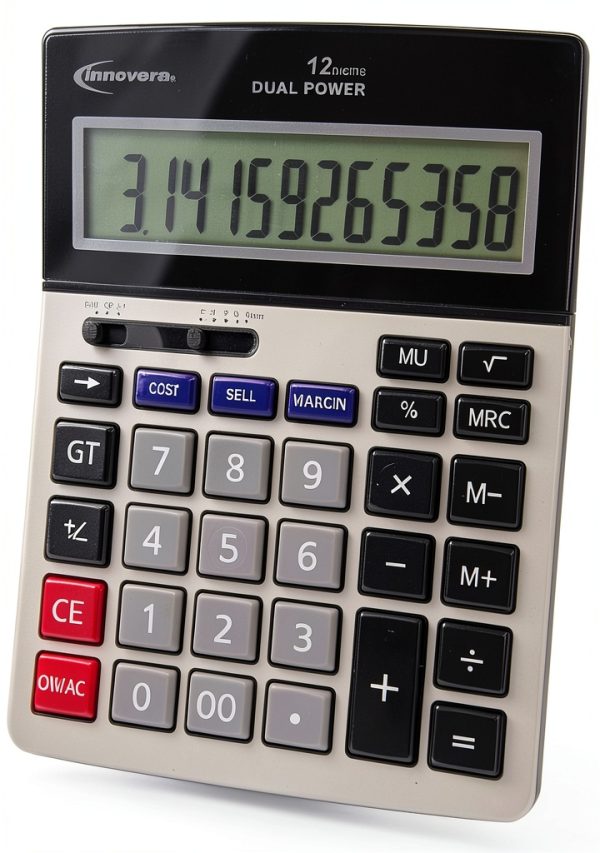 INNOVERA Solar Powered Business Calculator Model 15966 Curved Design-0