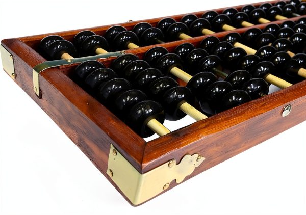 Chinese Wooden Abacus LittleTiger Vintage Fengshui 9.5x4x0.91in-6