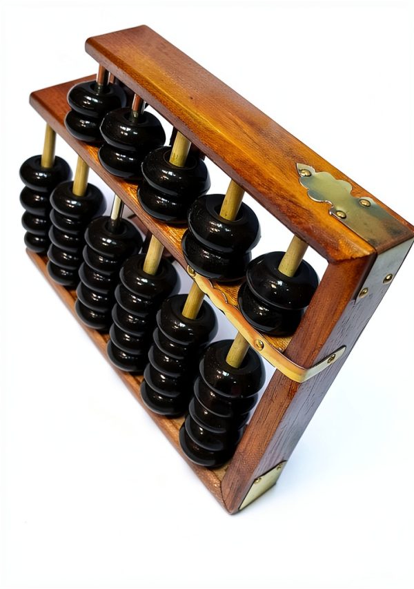 Chinese Wooden Abacus LittleTiger Vintage Fengshui 9.5x4x0.91in-5