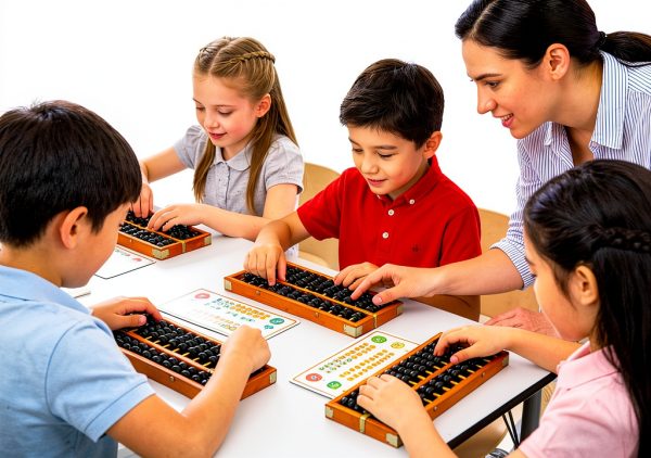 Chinese Wooden Abacus LittleTiger Vintage Fengshui 9.5x4x0.91in-1