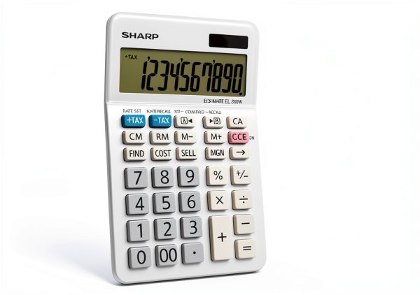 Sharp Financial Calculator EL330WB with Large LCD and Cost Margin Keys-1