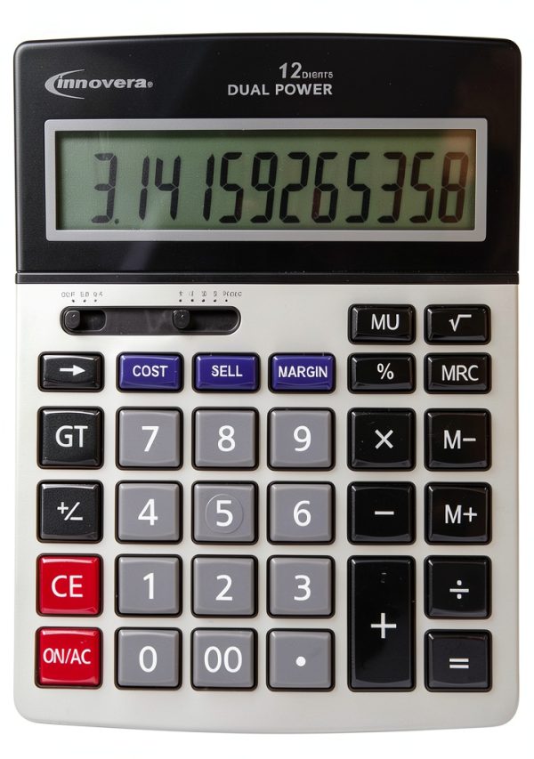 INNOVERA Solar Powered Business Calculator Model 15966 Curved Design-1