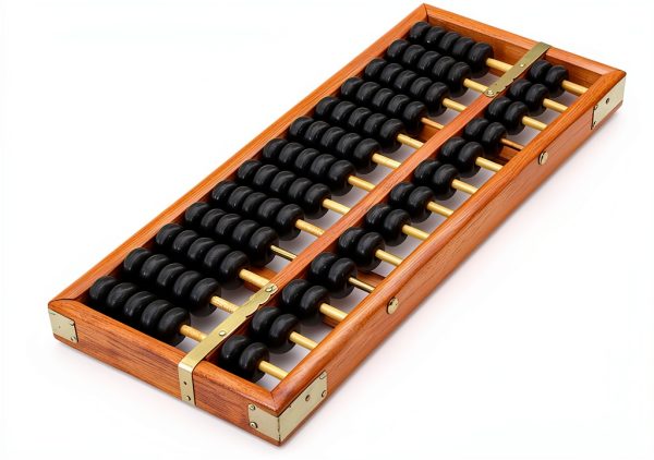 Chinese Wooden Abacus LittleTiger Vintage Fengshui 9.5x4x0.91in-0