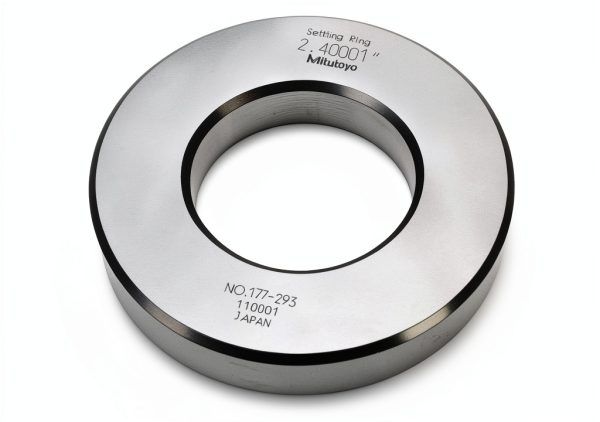 Mitutoyo 177-293 Setting Ring, 2.4" Size, 0.79" Width, 4.41" Outside Diameter, +/-0.00004" Accuracy-0